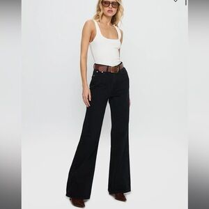 Princess Polly Maple Flare Jeans NWT- Washed Black